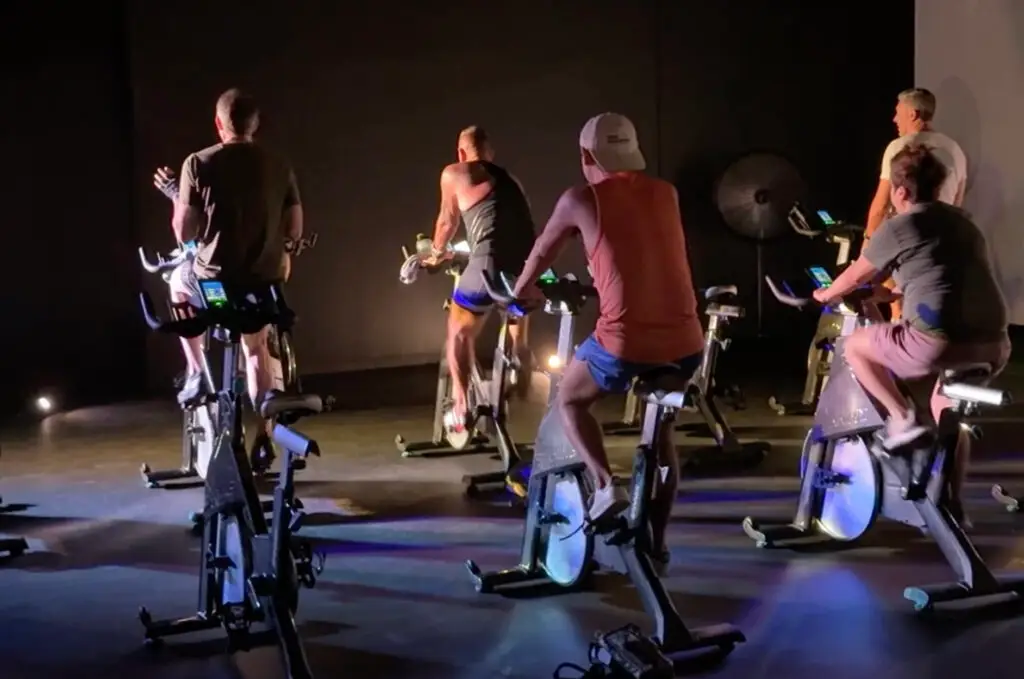 Indoor cycling at The Fitness Edge Palm Springs CA